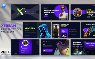 Modello di keynote del piano aziendale Xtream