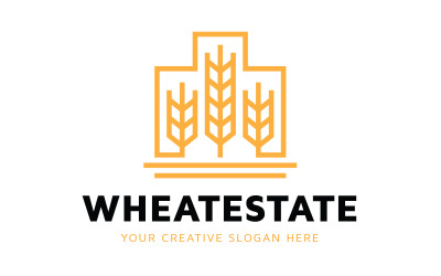 Plantilla de diseño de logotipo de Wheat Estate &amp;quot;GRATIS&amp;quot;