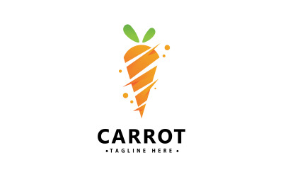 Plantilla de diseño vectorial de icono de logotipo de zanahoria V3