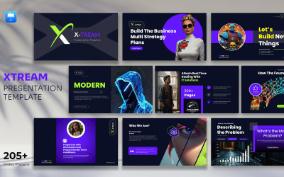 Plantilla de presentación de Keynote del plan de negocios de Xtream