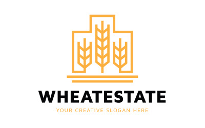 Шаблон дизайну логотипа Wheat Estate &amp;quot;БЕЗКОШТОВНО&amp;quot;