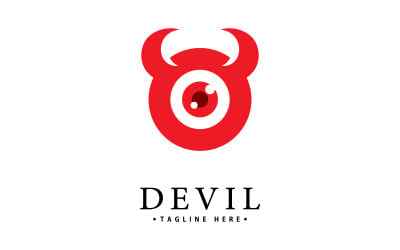 Šablona vektorové ikony s logem Red Devil V 5