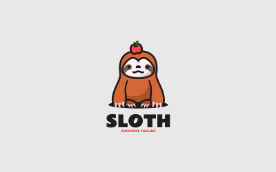 Sloth Mascot rajzfilm logója 1