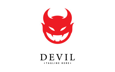 Szablon wektora logo Czerwonego Diabła V