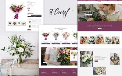 Blomsterhandlare - Blomma och presenter för flera ändamål, responsivt Shopify-tema