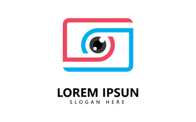 Camera fotografie logo vector pictogrammalplaatje V3
