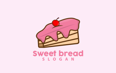 Design del negozio di panetteria con logo di pane dolceV9