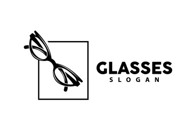 Glasögon logotyp Optisk modevektor V12