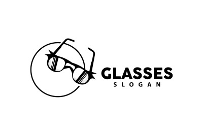 Glasögonlogotyp Optic Fashion Vector V10