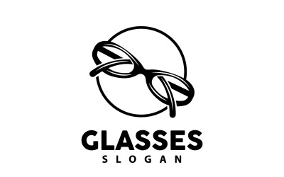 Glazen Logo Optische Mode Vector V14