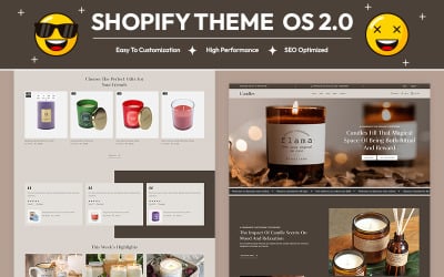 Gyertyák – Kézzel készített gyertyák boltja Többcélú Shopify 2.0 reszponzív téma