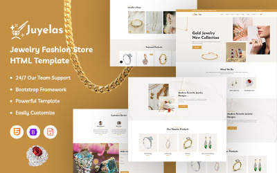 Juyelas: modello di sito Web di moda per gioielli