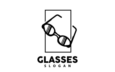 Logotipo De Gafas Vector De Moda Óptica V9