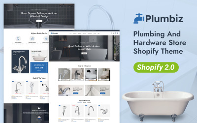 Plumbiz — sklep ze sprzętem hydraulicznym Shopify 2.0 Responsywny motyw