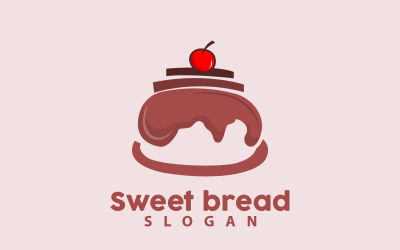 Projekt logo słodkiego chleba Piekarnia V4