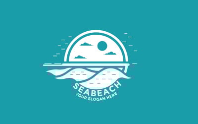 Sea Beach Logo Design Template "FREE"