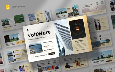 Voltware – Šablona Prezentací Google společnosti pro elektřinu