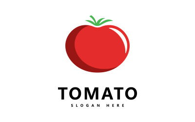 Domates logo vektör simge illüstrasyon tasarımı V1