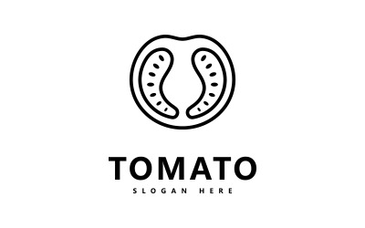 Domates logo vektör simge illüstrasyon tasarımı V5