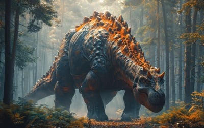 Реалистичная фотография динозавра игуанодона 4