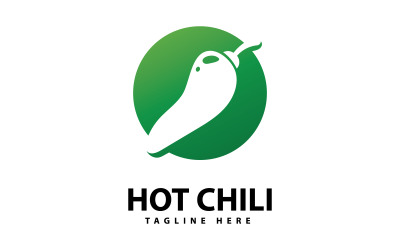 Logo Chili épicé icône vecteur modèle de logo poivron rouge V16