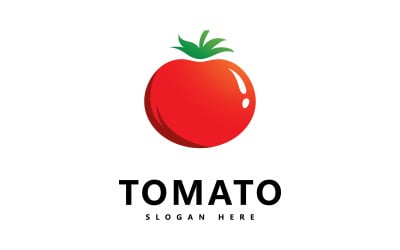 Projekt logo wektora pomidora ikona ilustracja V3