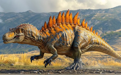 Реалістична фотографія динозавра спинозавра 1