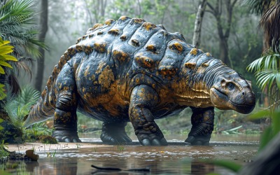 Realistyczna fotografia dinozaura Sauropelta 4