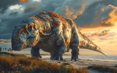 Реалистичная фотография динозавра амаргазавра 2