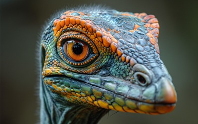 Fotografia realista do dinossauro Compsognathus 2