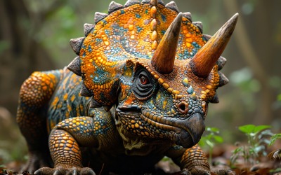 Fotografia realista de dinossauro protoceratops 3
