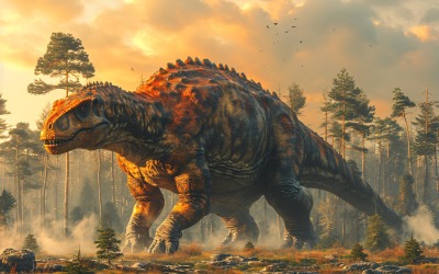 Realistická fotografie dinosaura Iguanodona 1.