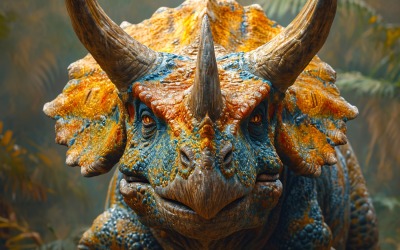 Realistická fotografie dinosaurů Torosaurus 1