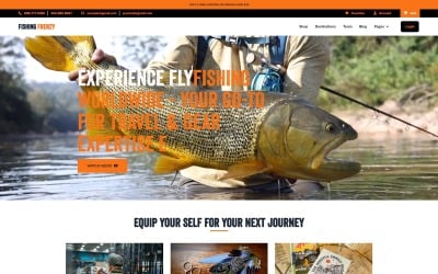Безумная рыбалка | HTML-шаблон сайта о рыбалке
