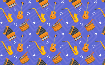 Musical Instrument Seamless Pattern