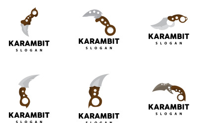 Kerambit Logo Arma Herramienta Vector DesignV2