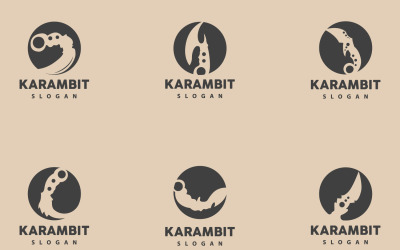 Kerambit Logo Arma Herramienta Vector DesignV9