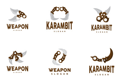 Kerambit Logo fegyvereszköz Vector DesignV8