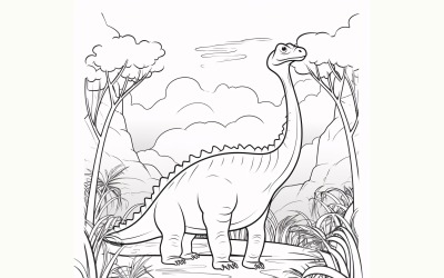 Coloriage Dinosaure Brachiosaure 3