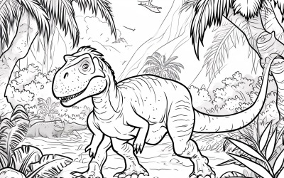 Disegni da colorare di dinosauri Allosaurus 2