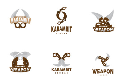 Kerambit Logo Arme Outil Vector DesignV22