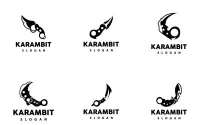 Kerambit Logo Waffe Werkzeug Vektor DesignV21