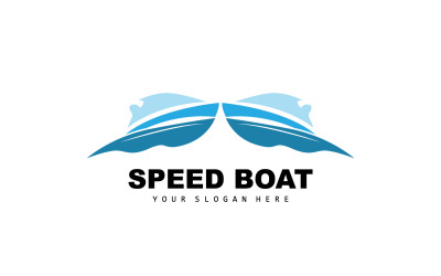 Logo de bateau rapide, conception de voilier de bateauV21
