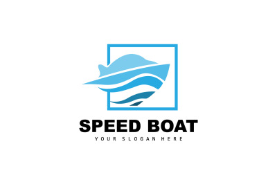Logo de bateau rapide, conception de voilier de bateauV24
