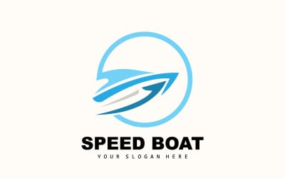Speed Boat Logo Ship Sailboat DesignV13