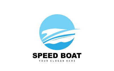 Speed Boat Logo Ship Sailboat DesignV20
