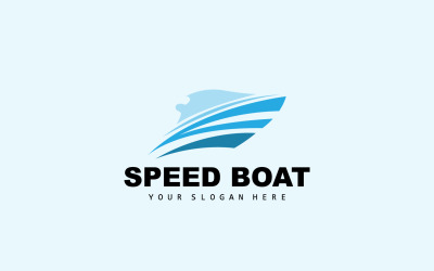 Speed Boat Logo Ship Sailboat DesignV7