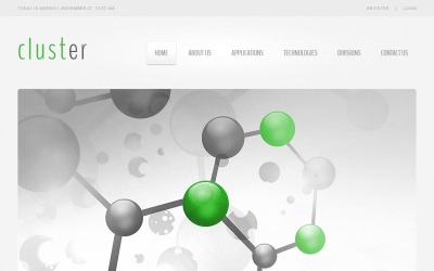 Modelo de site responsivo do laboratório de ciências