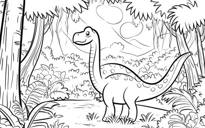 Apatosaurus Dinosaur Colouring Pages 3