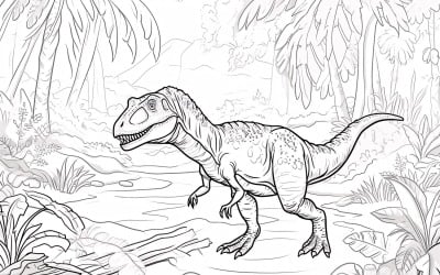 Baryonyx Dinosaur Colouring Pages 3